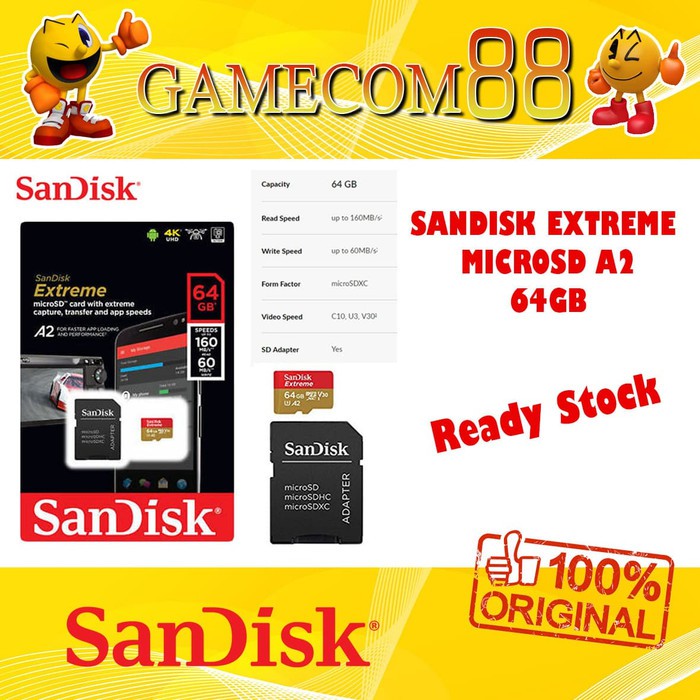 Thẻ Nhớ Sandisk MicroSD Extreme A2 64GB | BigBuy360 - bigbuy360.vn