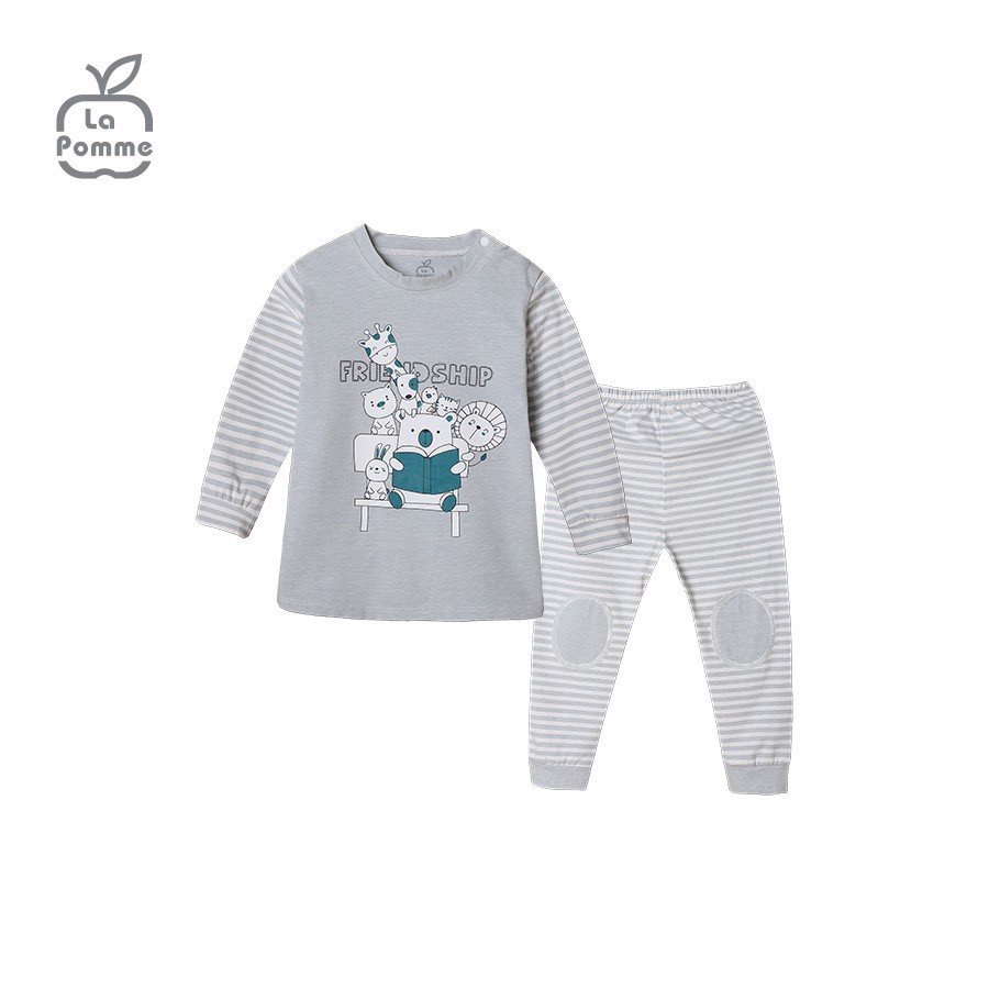 Bộ La Pomme Bamboo gia đình thú cưng dài tay cao cấp thoáng mát thấm hút tốt cho bé trai bé gái SL198