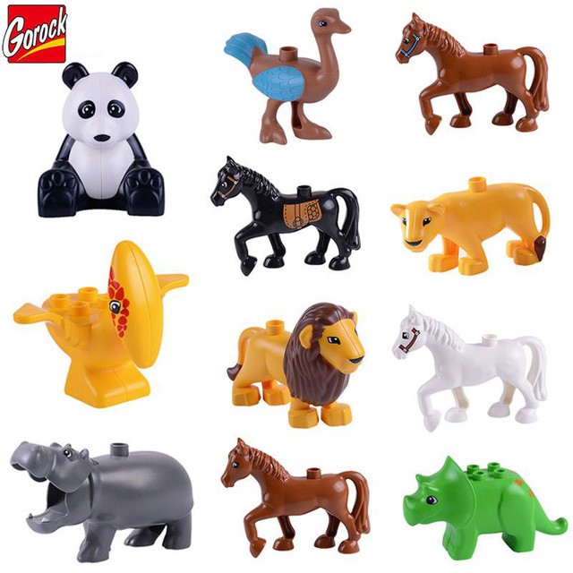 Mô hình các con vật tương thích lego duplo - Đồ chơi xếp hình lắp ráp sáng tạo đồ chơi giáo dục