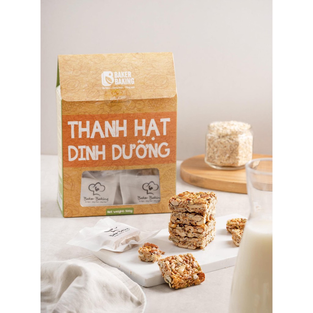 [Baker Baking] Thanh hat dinh dưỡng 100gr-300gr cho chế độ ăn ít calo, low carb, bánh ăn kiêng giảm cân