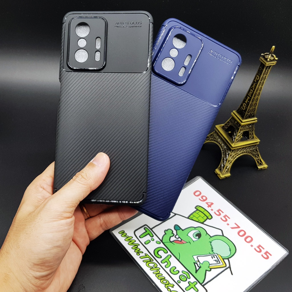 Ốp Lưng Xiaomi Mi 11T/ 11T PRO 5G AutoFocus Vân 3D Carbon Chống Sốc