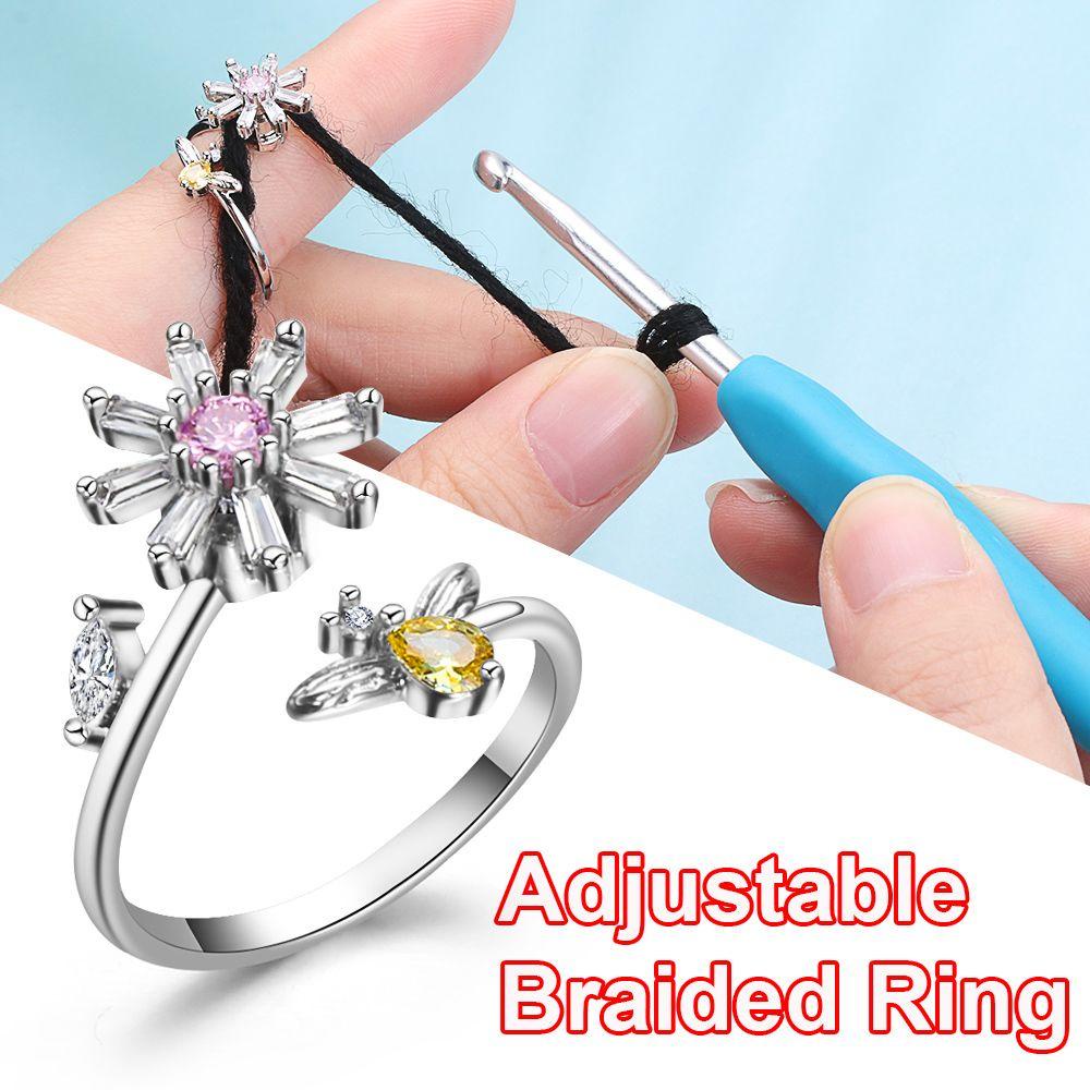 ROSE Vòng Đan Len Thủ Công Hình Vương Miện Có Thể Điều Chỉnh