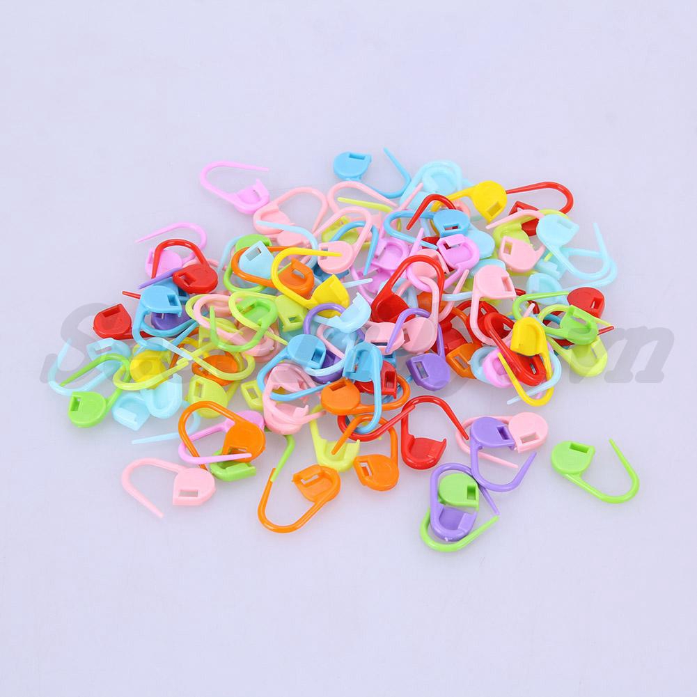 Set 100 kẹp nhựa đan len nhiều màu
