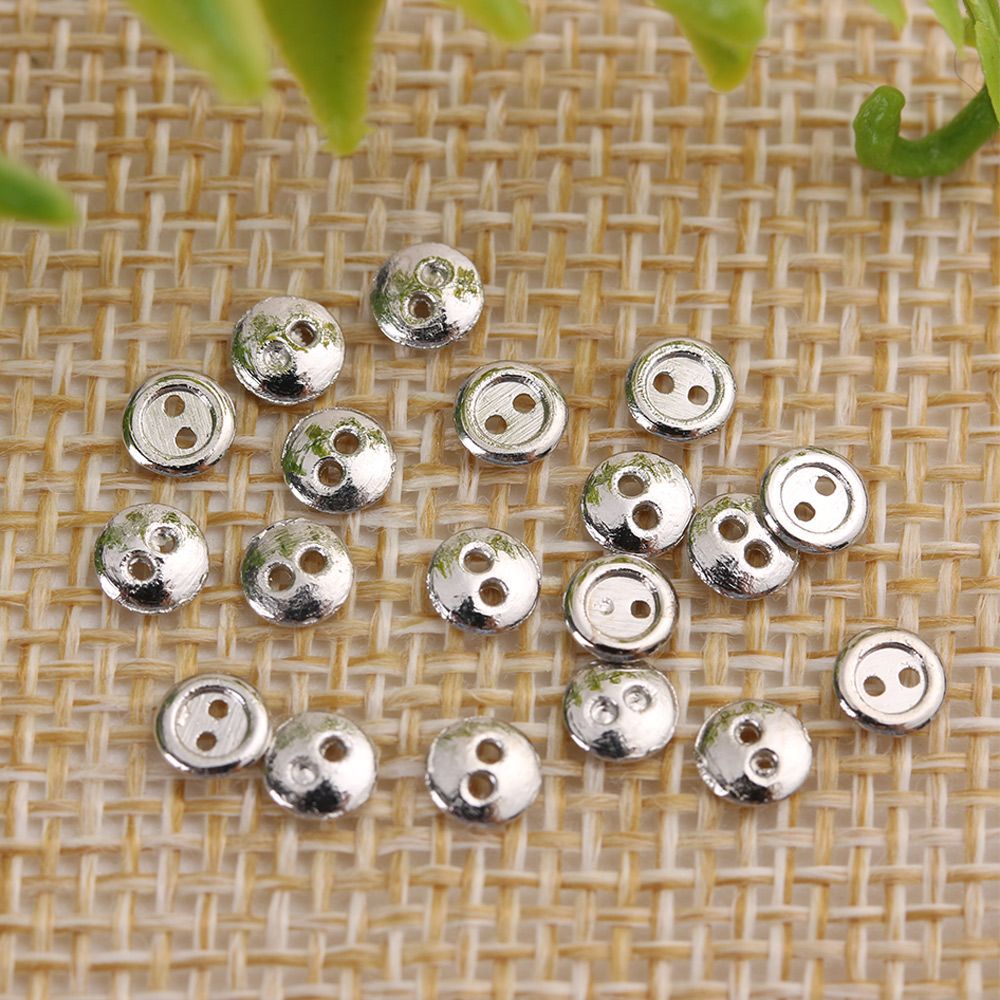 Set 20/40 nút áo kim loại mini hai lỗ dễ thương dùng may quần áo búp bê DIY