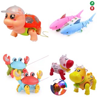 [Chọn mẫu, Đèn nhạc] Đồ chơi cá mập, rùa, cua, trâu chạy pin vui nhộn 776-6 776-3 776-5 7718