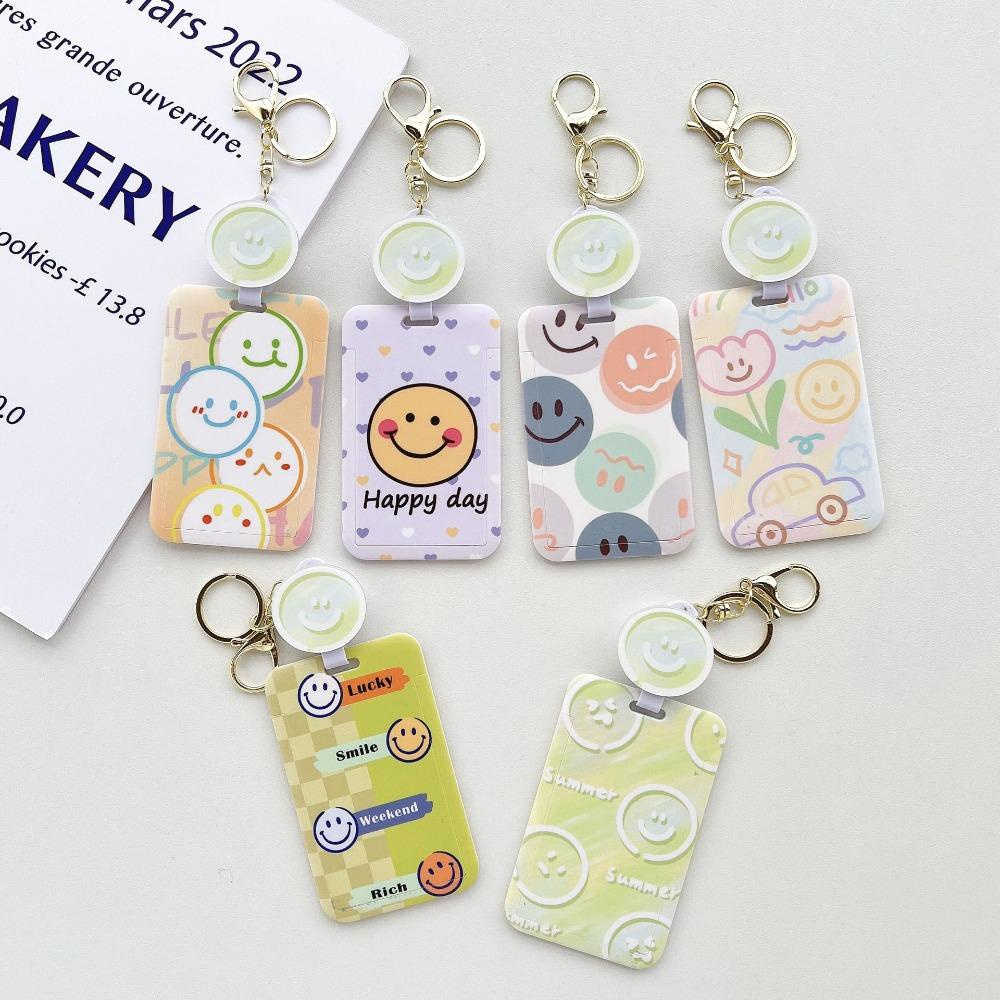 ELEGANT Ví Đựng Thẻ ID / Thẻ Ngân Hàng Hình Stitch / Heo Hoạt Hình Có Khóa Thu Gọn Cho Học Sinh Ốp