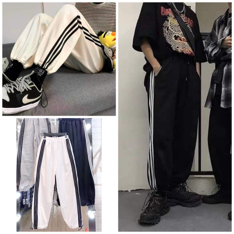 🌸 Jogger thể thao bo ống basic màu ĐEN | TRẮNG | XÁM nam nữ Ulzzang 🌸