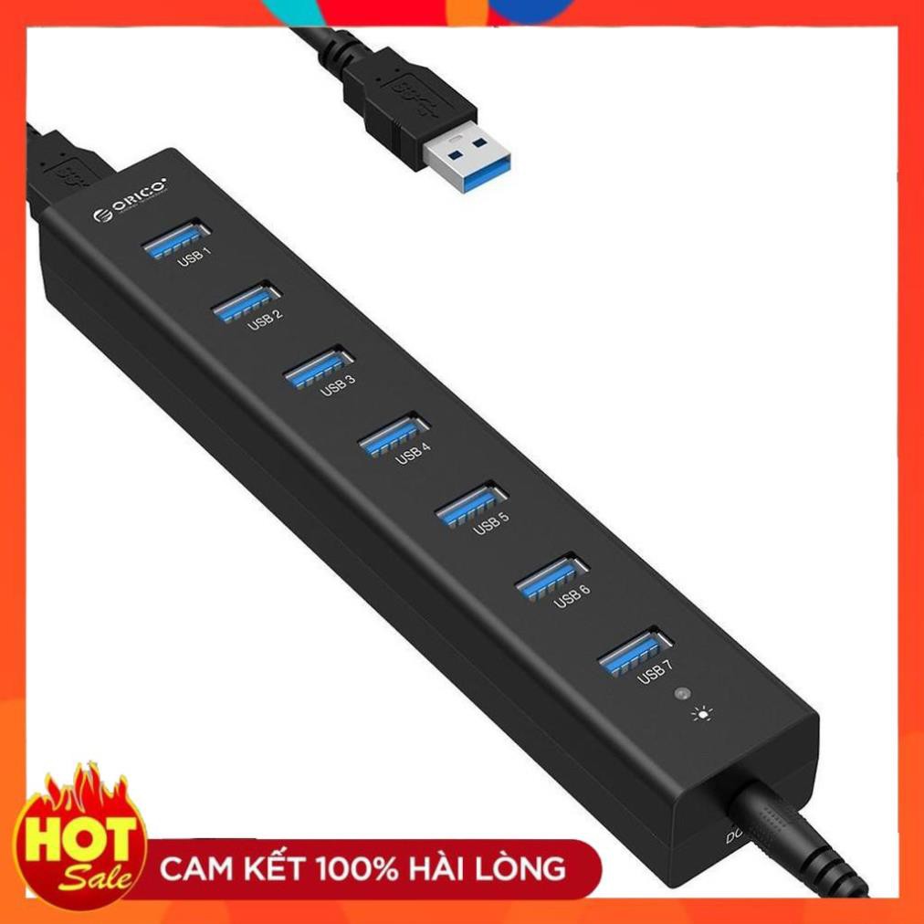 [Chính Hãng] Bộ chia USB HUB 7 cổng USB 3.0 - Orico H7013-U3-AD- Bảo hành 12 tháng