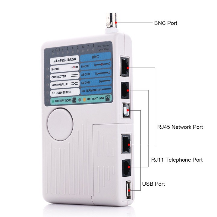 Máy Test tín hiệu cáp mạng đa năng NF-3468, test RJ45-RJ1-BNC