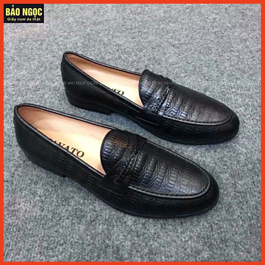Giày lười nam da bò cao cấp ✅ Giày da nam kiểu dáng Hàn Quốc 🎁 Bảo hành nổ da 12 tháng