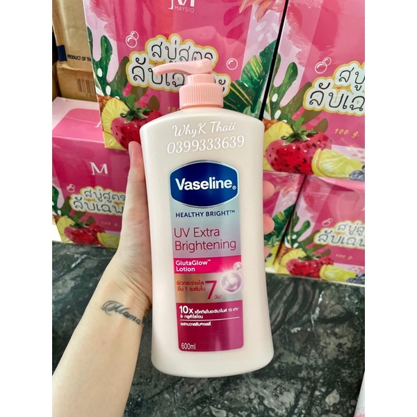 Vaseline Thái Lan 10X sáng da chống nắng phiên bản mới 600ml