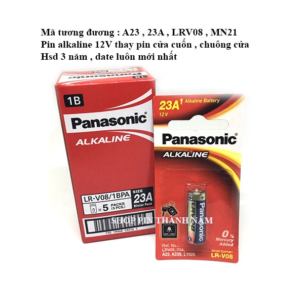 Pin A23 Panasonic 12V chính hãng thay pin khiển cửa cuốn