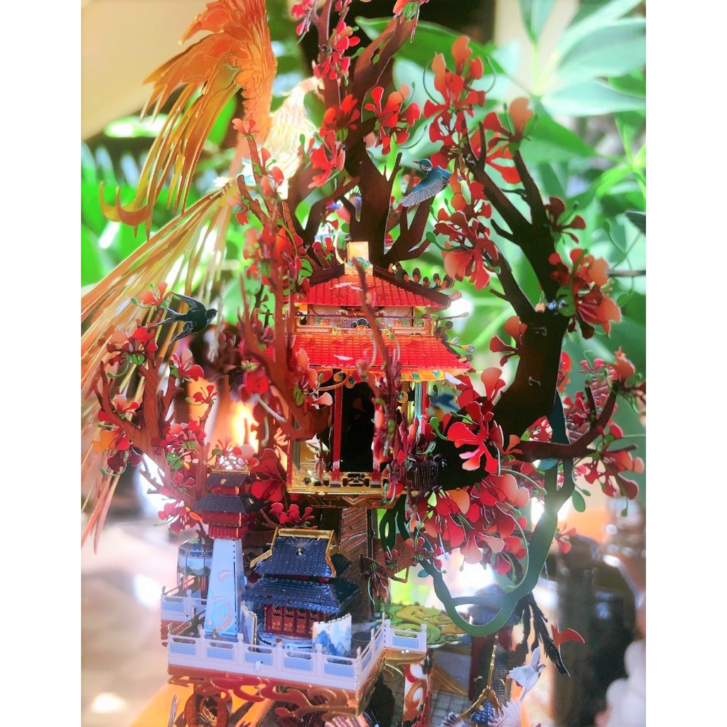 Mô Hình Kim Loại Lắp Ráp 3D MU Bách Điểu Triều Phụng Birds Pay Homage To The Phoenix