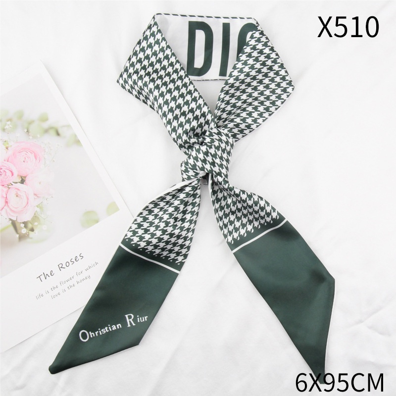 Khăn Quàng Cổ Nhỏ Bằng Lụa Có Dây Ruy Băng Cho Nữ