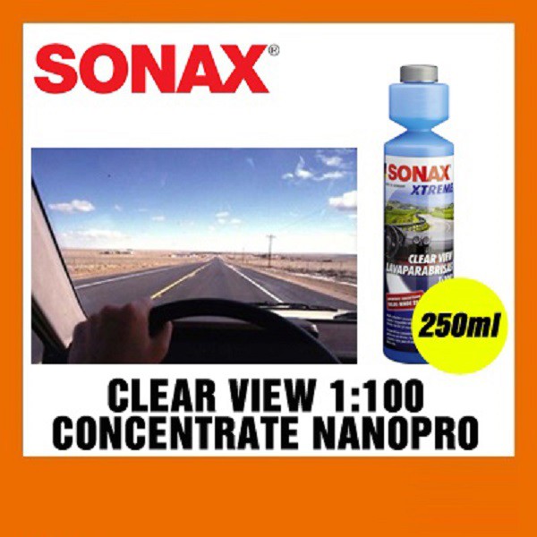 Nước rửa kính lái cao cấp Sonax Xtreme clear view 1:100 NanoPro 250ml
