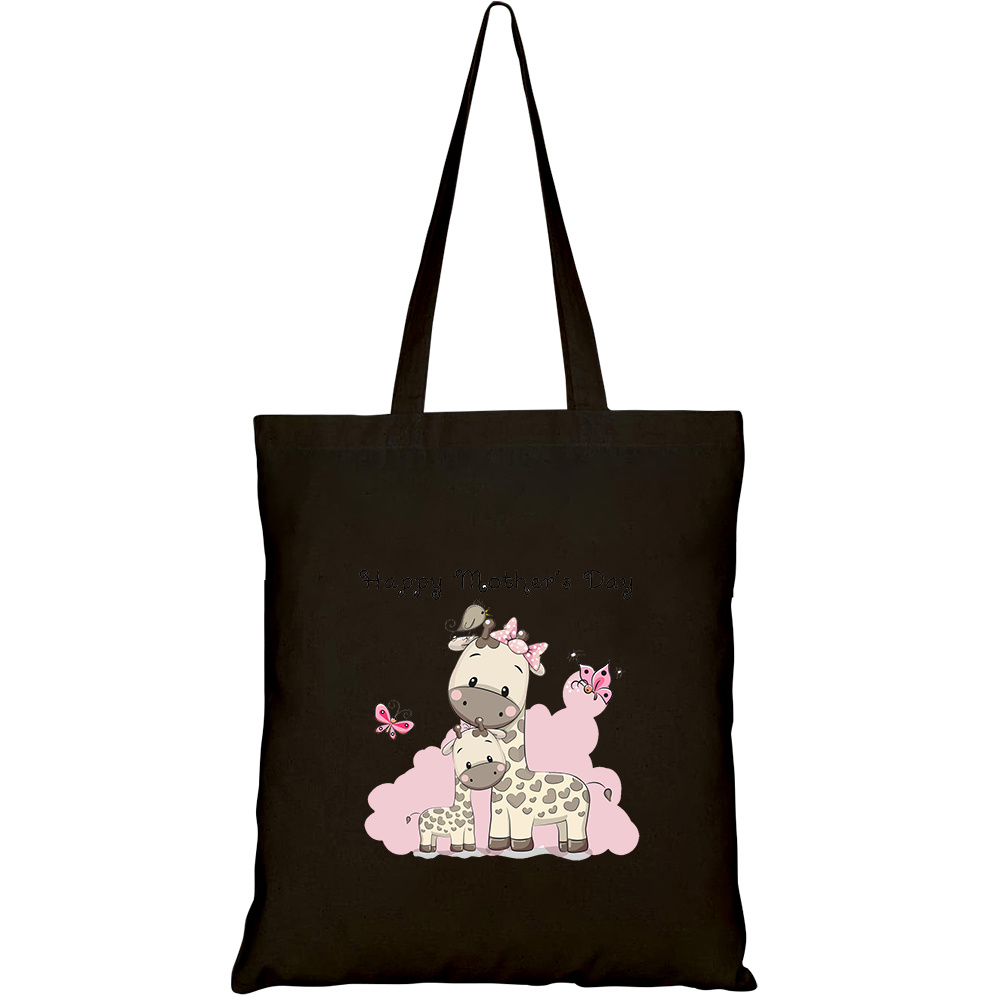 Túi vải tote canvas HTFashion in hình mothers day card two cute HT438