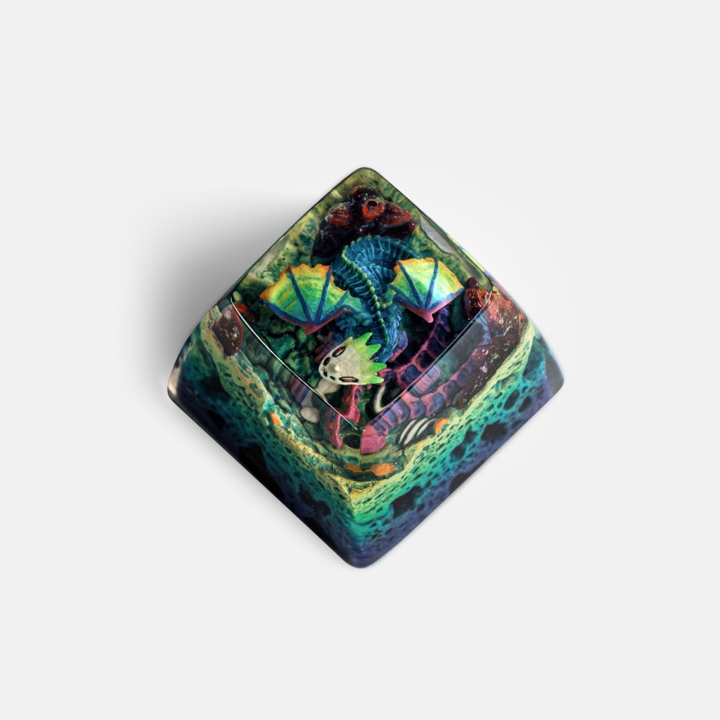 Keycap Artisan bàn phím cơ Dwarf Factory Gnarly Drakon 2022  - Hàng chính hãng