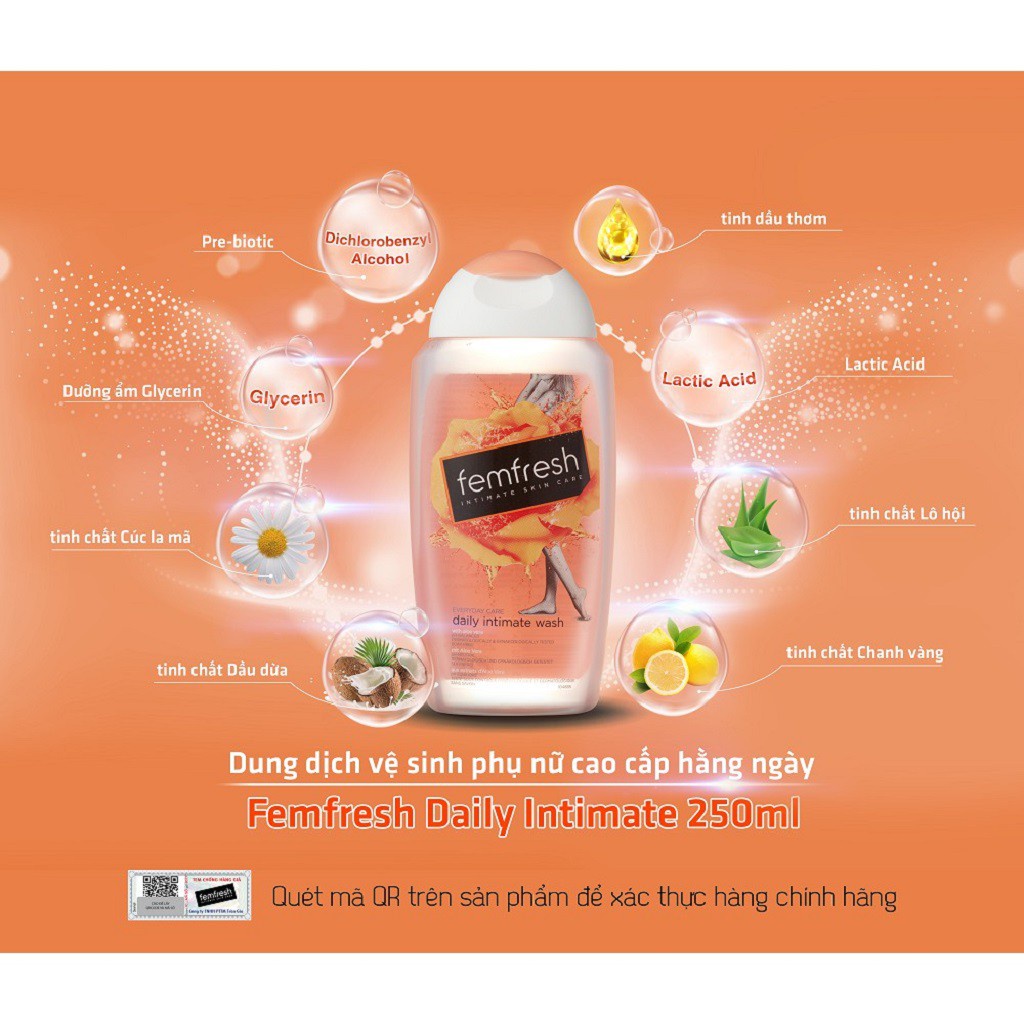 Dung dịch vệ sinh phụ nữ Femfresh Wash 250ml