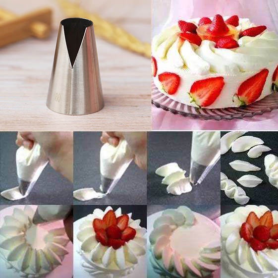 Đui bắt kem 580, Đuôi bắt kem trang trí bánh bằng thép không gỉ đúc liền khối dày dặn, cứng cáp