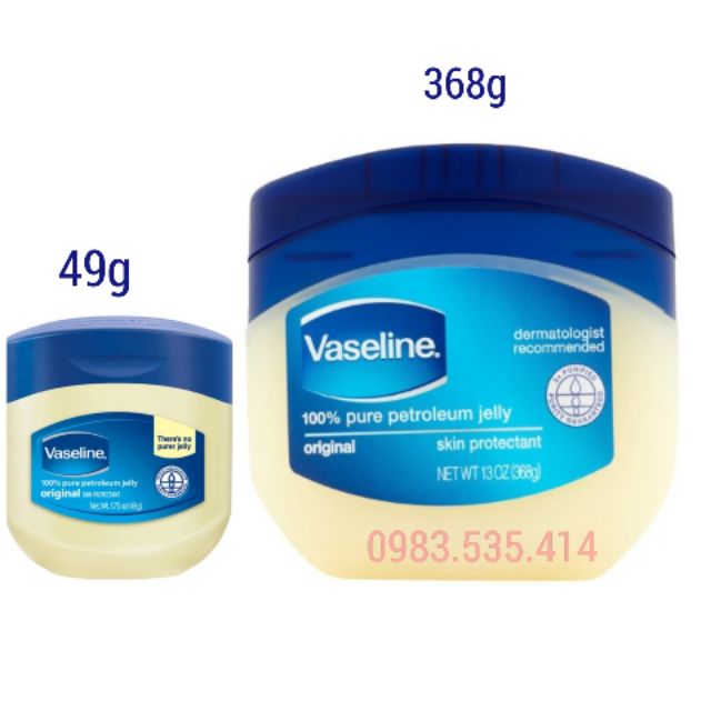 Sáp Dưỡng Ẩm Da Vaseline 49g, 368g. Hàng Chính Hãng Mỹ