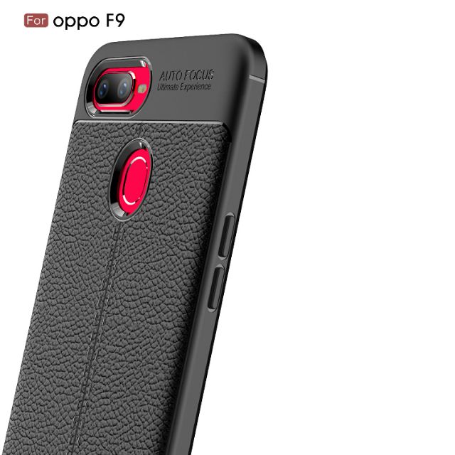 Ốp lưng Oppo F9 FREESHIP Từ 50k chống sốc vân da hiệu Auto Focus siêu bền