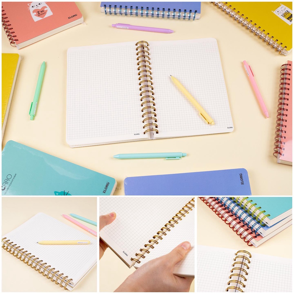 Sổ caro Klong viết thư pháp calligraphy bulletjournal giấy dày xịn hàng chính hãng