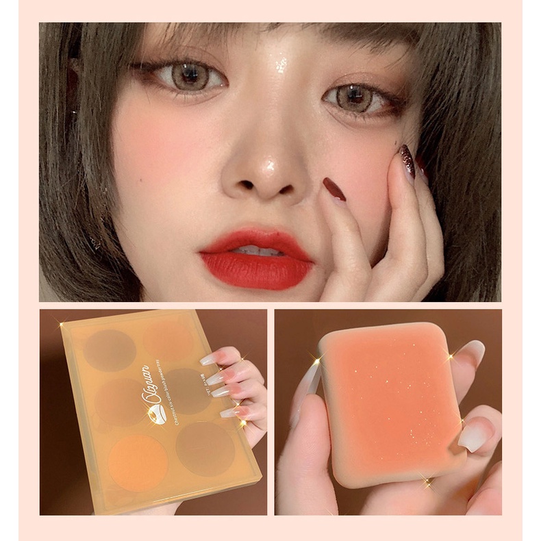 [Hàng mới về] Bảng phấn má hồng XIYUAN 6 màu sắc đa năng thời trang dành cho trang điểm | BigBuy360 - bigbuy360.vn