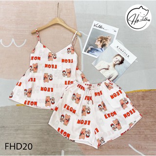 BỘ NGỦ NỮ HAI DÂY mềm mịn siêu mát không bèo 2s lụa