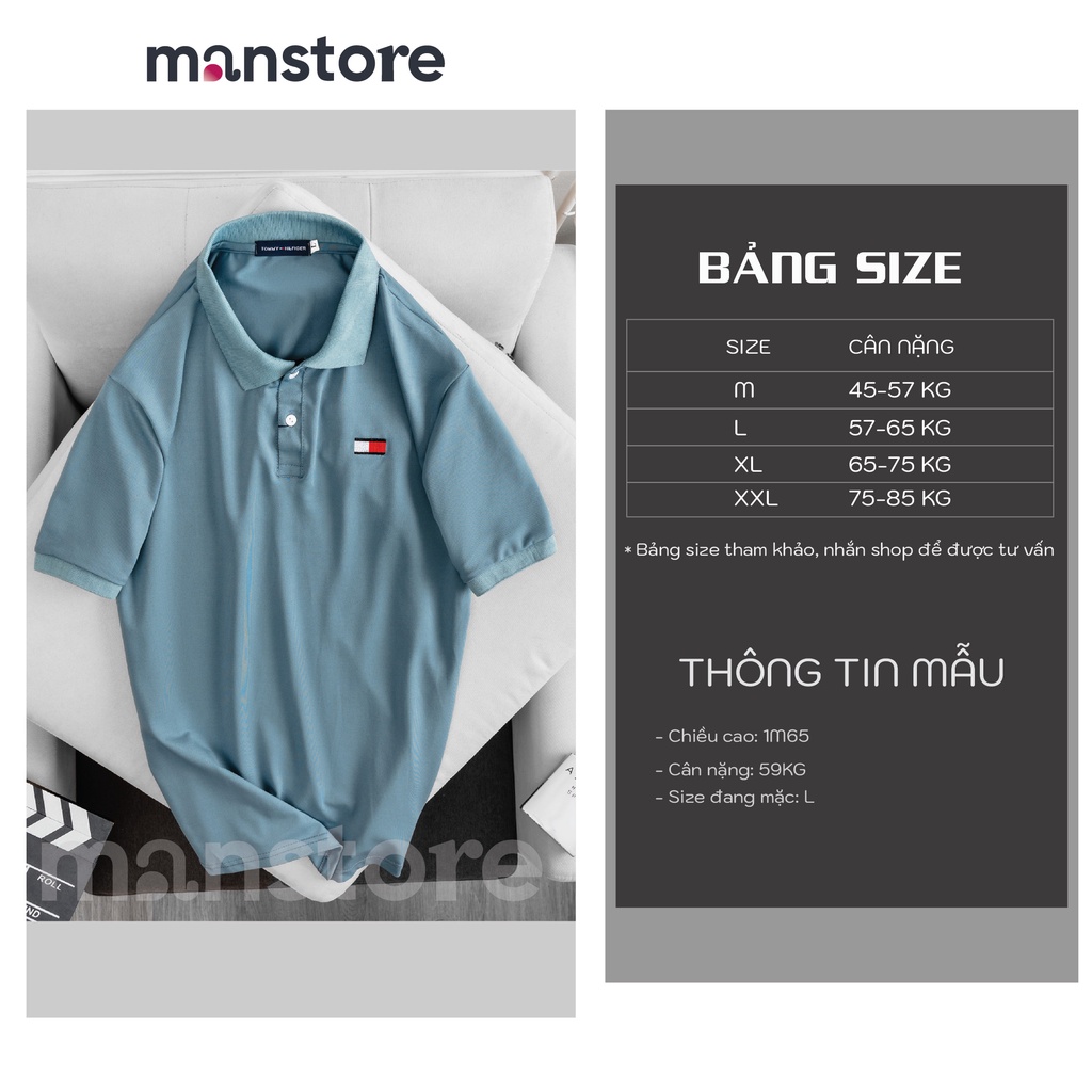 Áo thun POLO nam cổ bẻ BASIC CVC vải cá sấu Cotton kháng khuẩn, chống nhăn, thoáng mát - MANSTORE