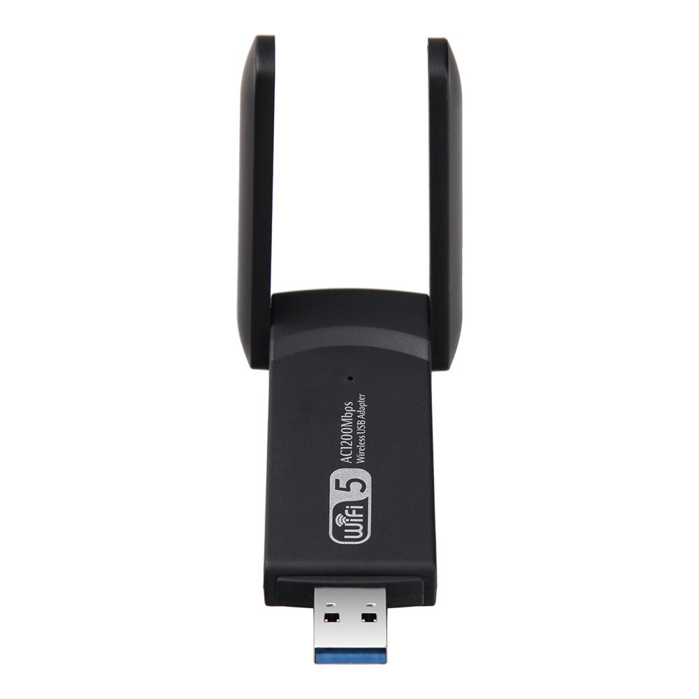 USB Thu Phát Wifi 1200mbps tốc độ cao 2 râu ăng ten kép cho Laptop PC 2.4 / 5g cổng cắm usb 3.0 RTL8812BU (A01)]