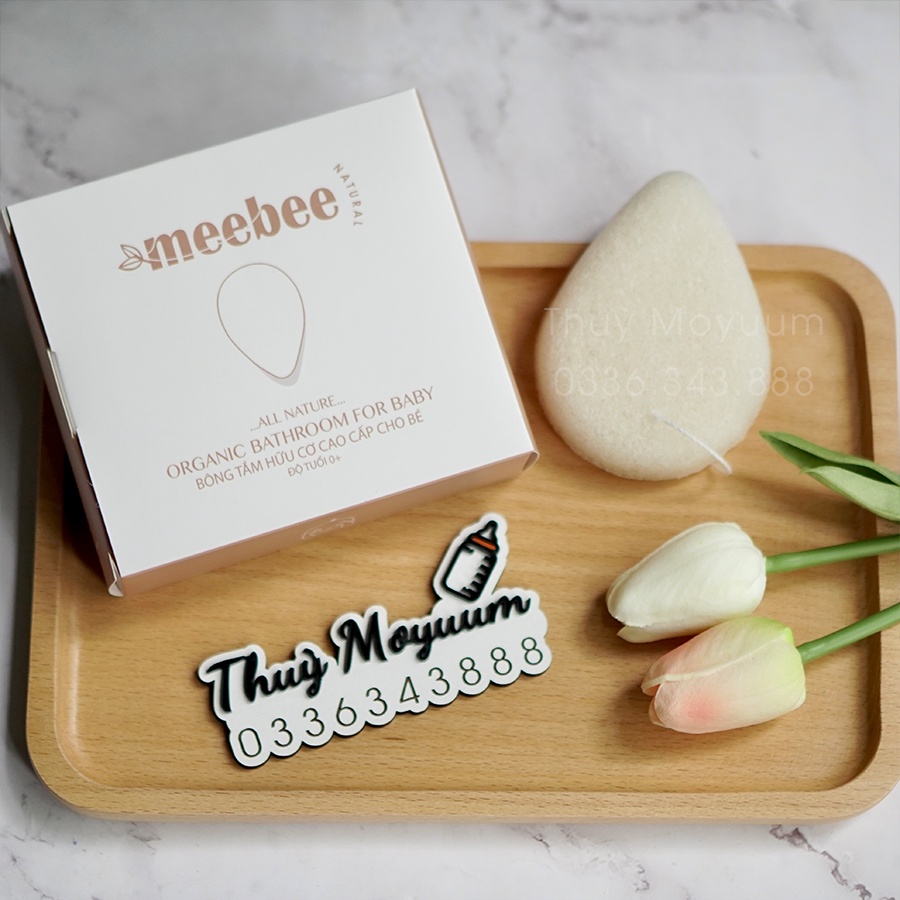 Bông tắm hữu cơ cao cấp MEEBEE cho bé
