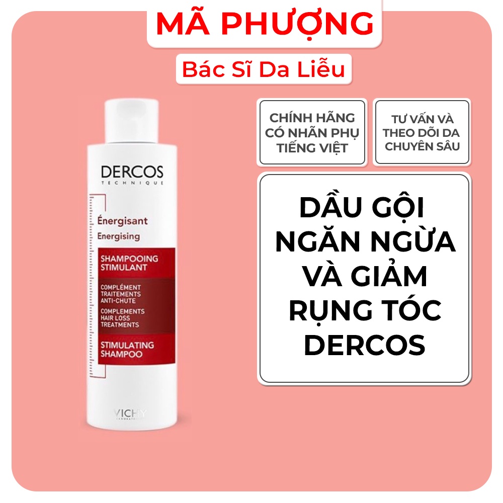 [CHÍNH HÃNG] Dầu gội giúp ngăn ngừa và giảm rụng tóc Vichy Dercos (200ML)