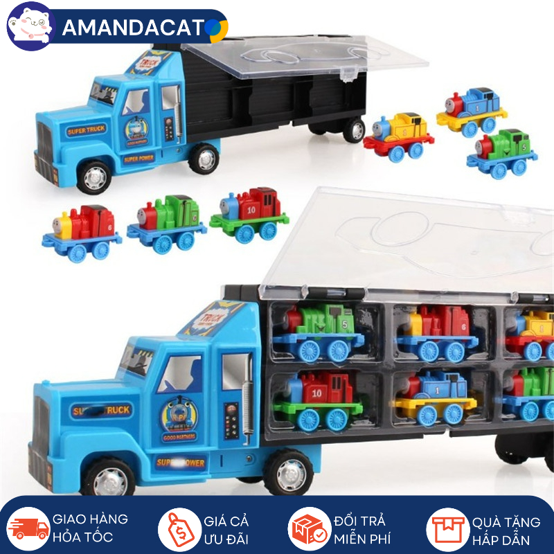 [Hàng mới về] Đồ chơi xe tải chở 6 Chiếc xe con Độc đáo