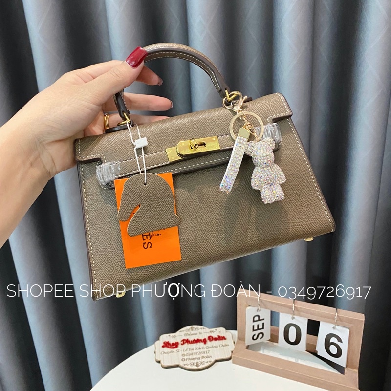 [FULL BOX]Túi KELLYYY da sần size 22cm khoá đồng loại đẹp