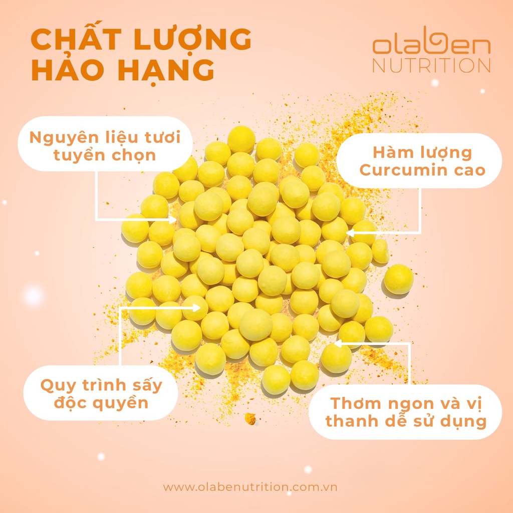 Viên tinh nghệ mật ong sữa ong chúa Honey Turmeric Olaben Nutrition