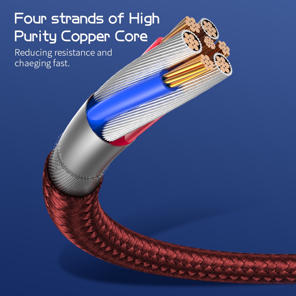 Dây cáp sạc nhanh TWITCH 3A micro usb type c dành cho điện thoại di động