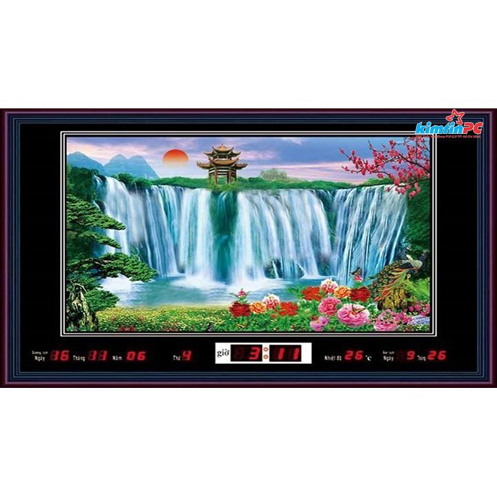 Lịch vạn niên - Tranh suối – 48x68cm – mã 1304