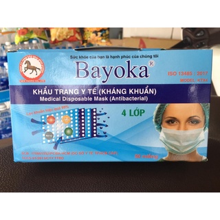 Khẩu trang y tế 4 lớp Bayoka - Hàng chuẩn công ty - Có giấy chứng nhận
