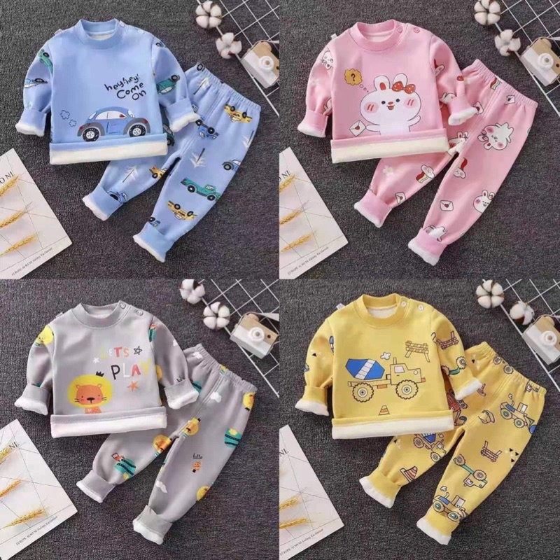 (chọn mẫu ) Bộ nỉ lót lông quảng châu Xuất Hàn cao cấp cho bé 8-23kg siêu mềm, siêu ấm