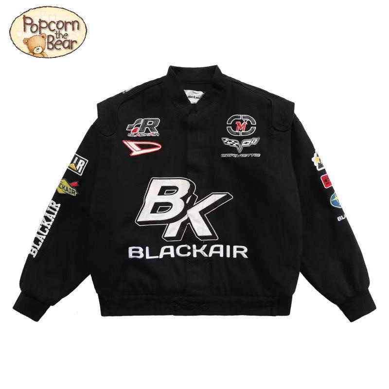 Áo Khoác Dáng Rộng Thêu Họa Tiết Kiểu Retro Mỹ 2022 Cá Tính Cho Nam Và Nữ