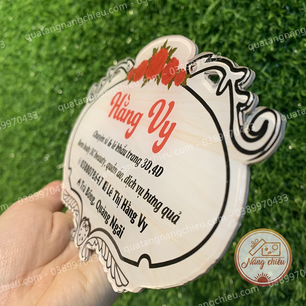 Bảng hiệu shop bán hàng online, đạo cụ chụp ảnh sản phẩm, chất liệu mica an toàn cho người dùng