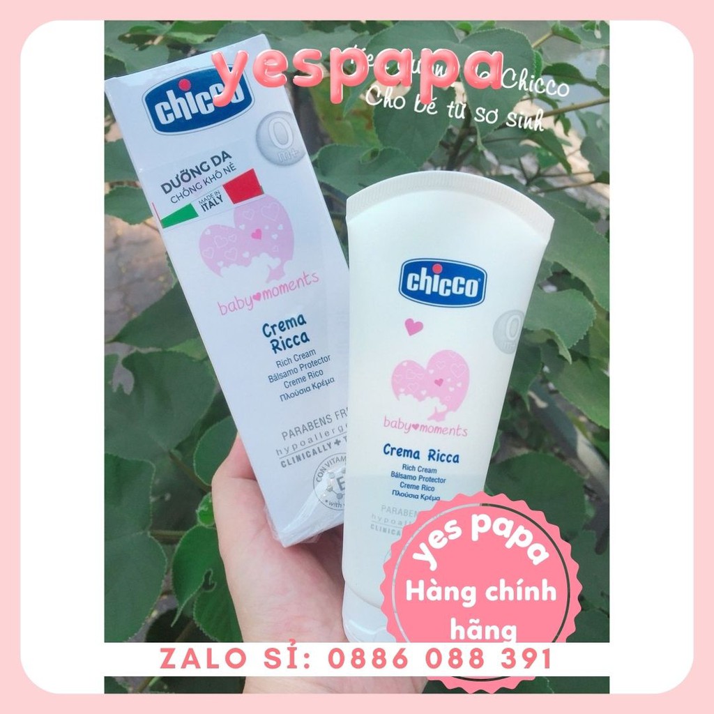 [HÀNG CHÍNH HÃNG] Kem dưỡng ẩm chứa Omega và vitamin E Chicco 100ml