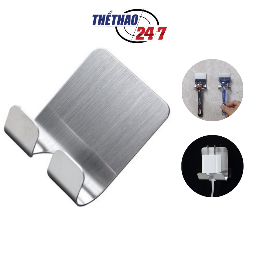 Móc Inox Dán Tường 304 Treo Dao Cạo Râu, Móc Treo Dây Nồi Cơm Điện Dây Sạc Điện Thoại