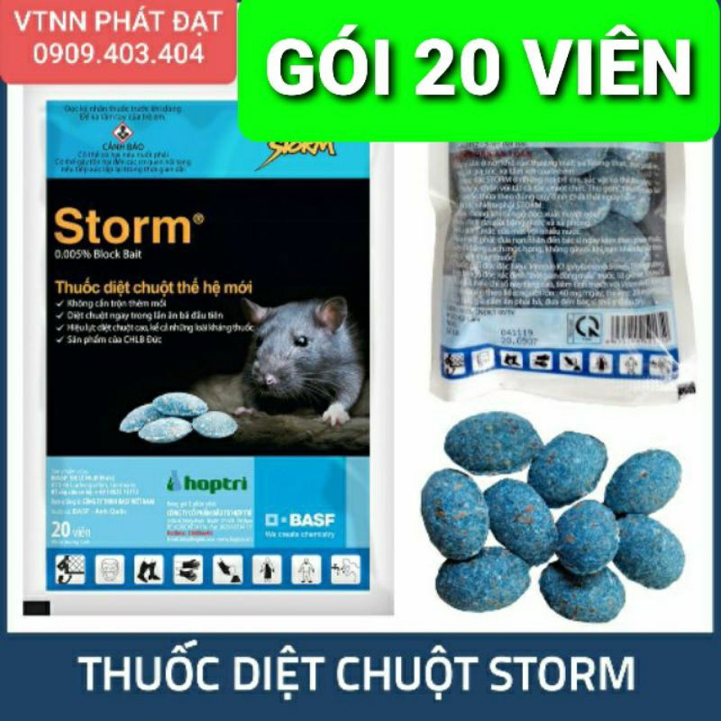 Thuốc Diệt Chuột Thế Hệ Mới STORM ( Gói 20 Viên)