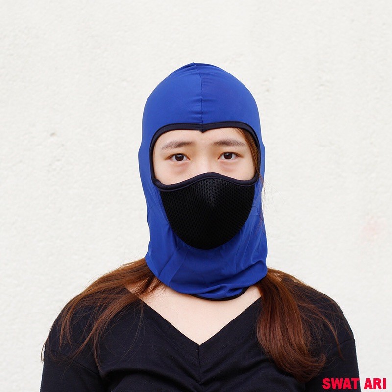 Khăn trùm đầu SWAT ARI, khăn điều hoà, khẩu trang điều hoà, khăn trùm ninja điều hoà cao cấp màu đen