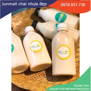 Chai nhựa dẹp tròn 250ml, chai nhựa nguyên sinh