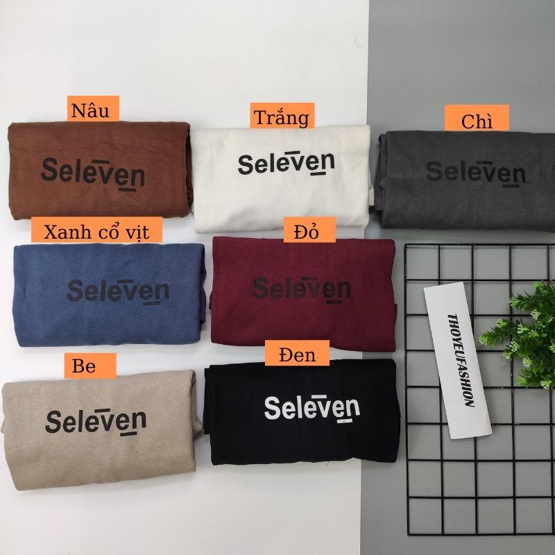 Áo Phông 3158 in chữ seleven Nam Nữ, Áo Thun Tay Lỡ Oversize From Rộng Basic Chất Cotton
