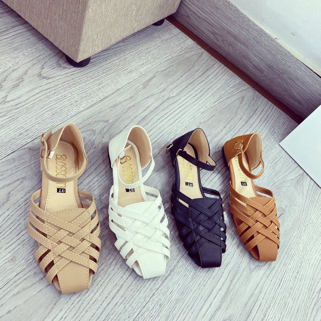 Giày sandal rọ đan chéo nữ RS-01
