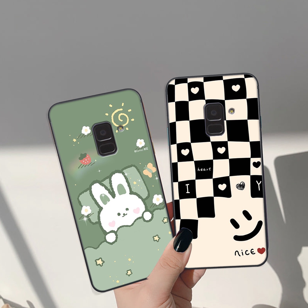 Ốp lưng Samsung Galaxy A5 2018 / A6 2018 / A8 / A8 PLUS in hình Gấu nâu - hồng, Gấu Be@rick  cực CUTE, DỄ THƯƠNG