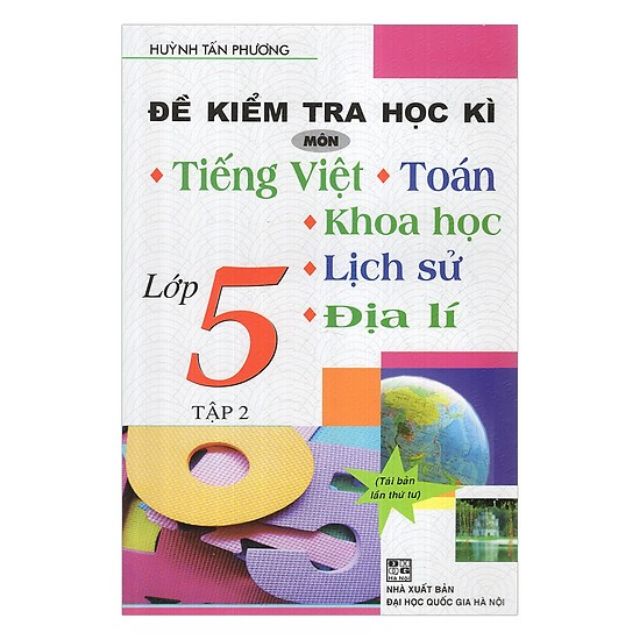 Sách - Đề Kiểm Tra Học Kì Tiếng Việt Toán Lớp 5 tập 2